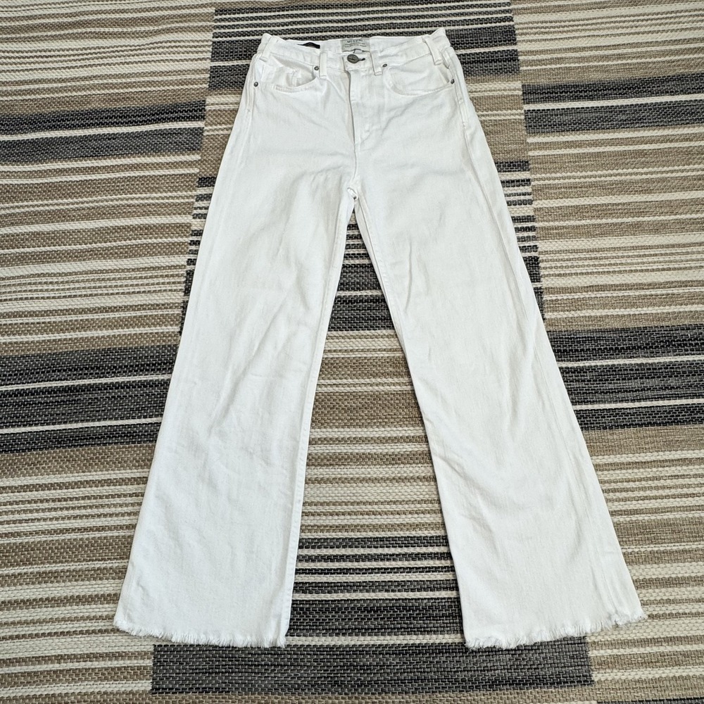 McGuire Jeans Women's‎ White Straight Leg Jeans Frayed Hem Denim Damn Fine Sz 26 - Picture 2 of 16